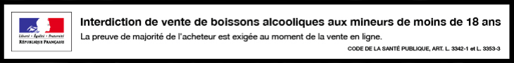 Interdiction de vente de boissons alcooliques aux mineurs de moins de 18ans.